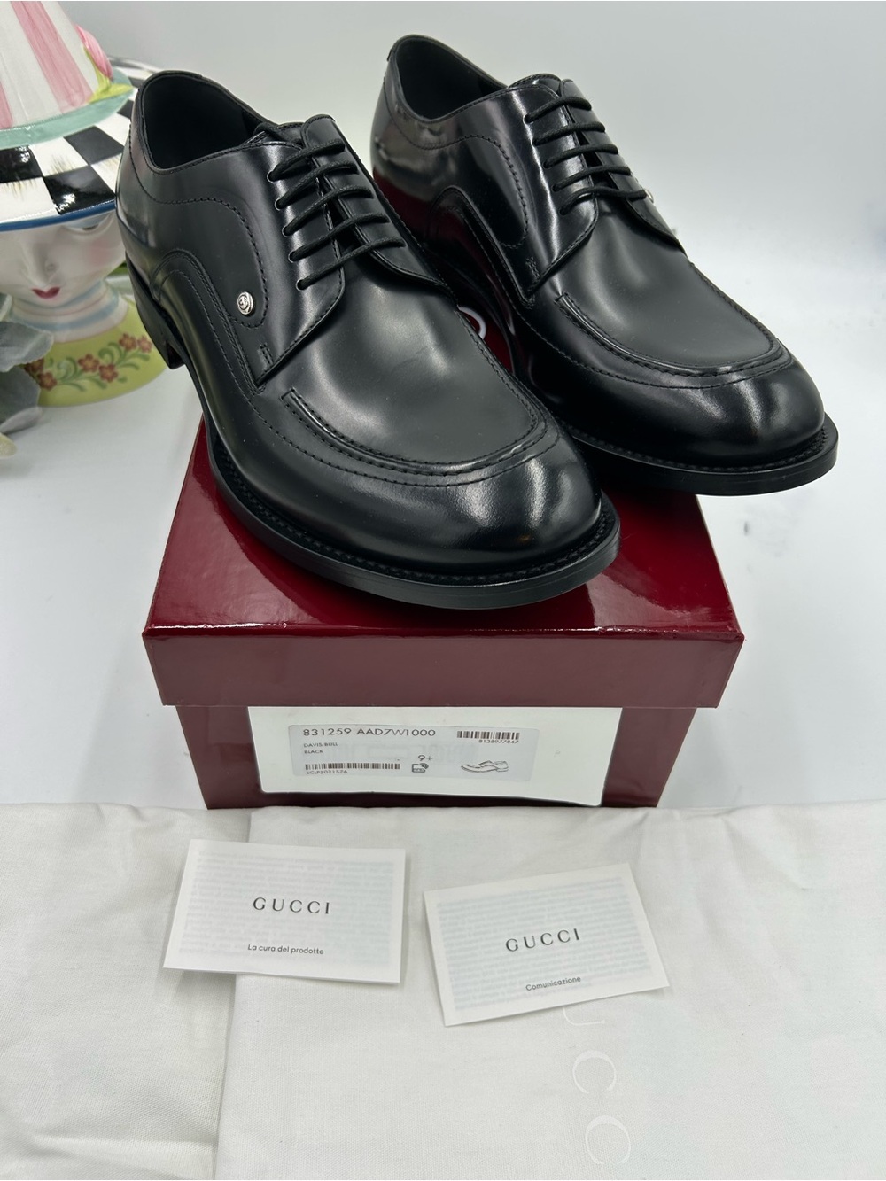 Men's Gucci, Jasper Leather, Derby shoes size 9.5 fits 10 US made in Italy